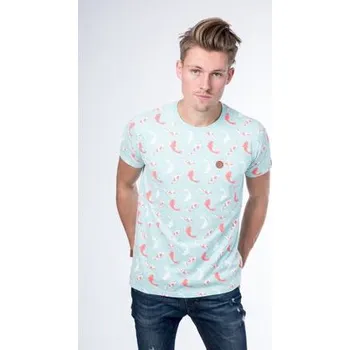 Pánské tričko Tričko Alife and Kickin NIC B Teal Aop velikost S