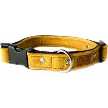 Obojek pro psa Dvouvrstvý obojek pro psa - Žlutý, medový, S, lehký, plastová spona