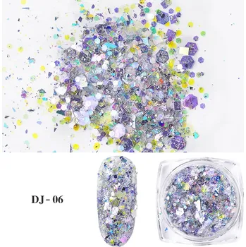 Prášek na nehty | mix třpytek | holografický |Č. 6