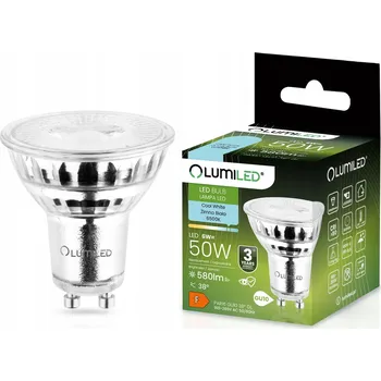 Žárovka LED žárovka GU10 Reflektor PAR16 6W = 50W 580lm 6500K Studená bílá 38° LUMILED