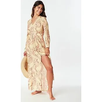 Dámské šaty šaty Rip Curl PLAYABELLA MAXI DRESS Light Yellow velikost XS