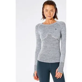 Pánské tričko Tričko Rip Curl VAPORCOOL SEAMLESS L/S TEE Light Grey Heat velikost XL/XXL