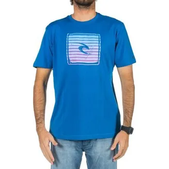 Pánské oblečení Tričko Rip Curl WORN FLITER S/S TEE Classic Blue velikost L