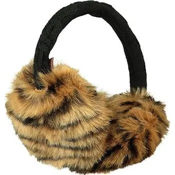 Čepice Klapky na uši Barts FUR EARMUFFS Print Brown velikost O/S