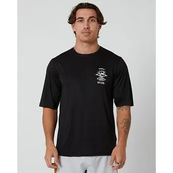 Pánské tričko Lykra Rip Curl ICONS SURFLITE UPF S/S Black velikost M