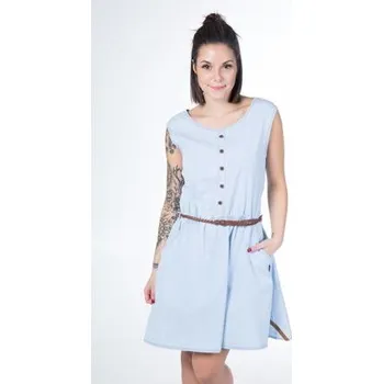 Dámské šaty šaty Alife and Kickin SCARLETT A Light Denim Circles velikost XXL