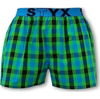 Boxerky Spodní prádlo Styx SPORT Zelená/Modrá/Černá velikost L