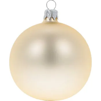 Bytová dekorace Ozdoba vánoční, koule UNI, champagne/matná, 8cm (DOPRODEJ POSLEDNÍCH KOUSKŮ) - BALENÍ OBSAHUJE 6 ks!|Ego Dekor