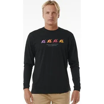 Pánské tričko Tričko Rip Curl SURF REVIVAL HOFFMAN LS TEE Black velikost L