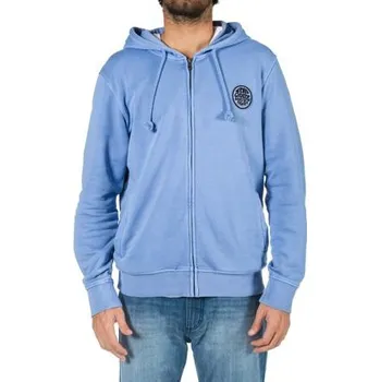 Pánské oblečení Mikina Rip Curl WETSUIT STRIPE HOODED ZIP THRU Colony Blue velikost S