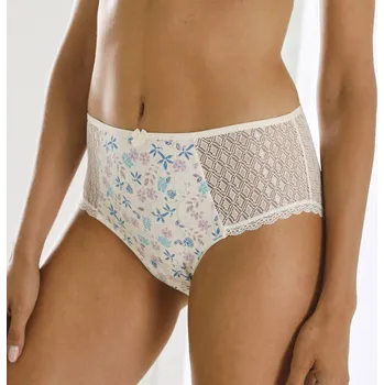 Kalhotky Blancheporte Sada 2 kalhotek maxi s potiskem květin Coria slonová kost 46/48