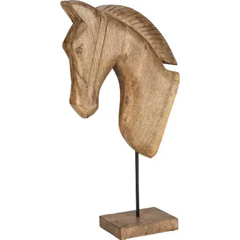 Bytová dekorace Hlava koně na stojánku, přírodní, 54 x 26 x 12 cm (DOPRODEJ)|Ego Dekor