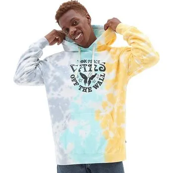 Pánské oblečení Mikina Vans HAPPY THOUGHTS TIE DYE PO Ashley Bl/Aquasky/Yolkylw velikost XL