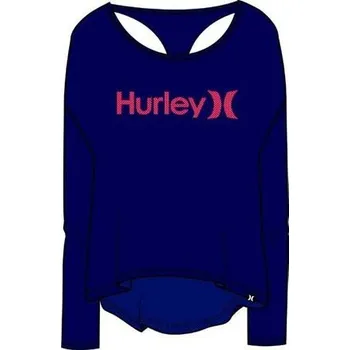 Pánské tričko Tričko Hurley ONE&ONLY MESH DRIFIT RACER L/S Loyal Blue velikost S