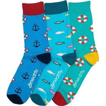 Pánské ponožky Ponožky Meatfly LEXY SOCKS - GIFT PACK Pool velikost L/XL 43-46
