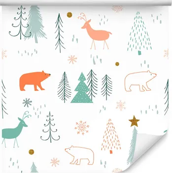Tapeta Tapeta pro děti - medvídci a jeleni /727440340