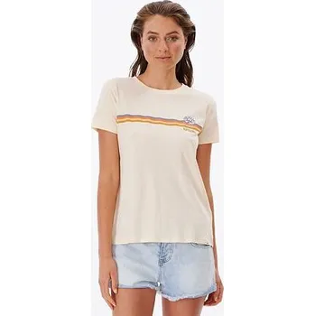 Pánské tričko Tričko Rip Curl MELTING WAVES STANDARD TEE Off White velikost L