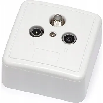 Elektrická zásuvka Anténní zásuvka koncová pro rádio, TV a SAT