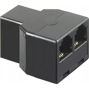 Zabezpečení domácnosti Goobay 50597 Adaptér 2x RJ-11 Černý