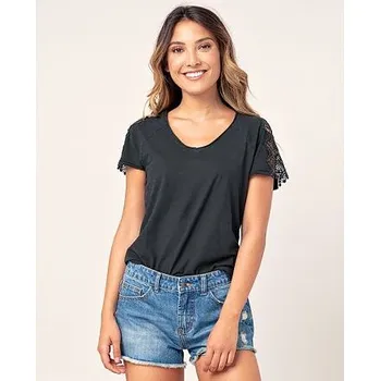 Tričko Rip Curl LOVELY TEE V NECK Black velikost XS