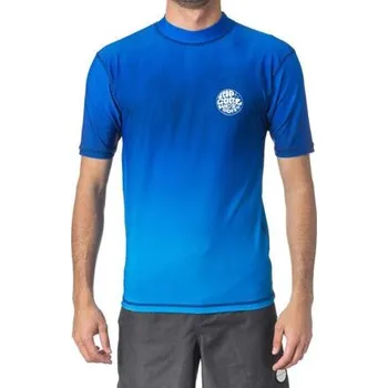 Pánské tričko Lykra Rip Curl CORPO FADED UV TEE Blue velikost M