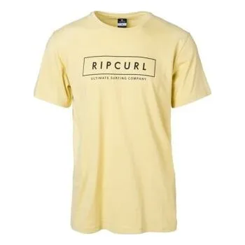 Pánské tričko Tričko Rip Curl UNDERTOW LOGO TEE Dusty Yellow velikost XXL