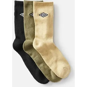Dámské ponožky Ponožky Rip Curl ICONS CREW SOCK 3-PK Army velikost O/S