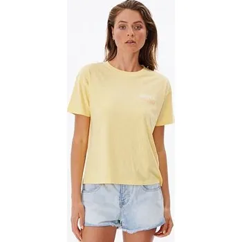 Pánské tričko Tričko Rip Curl SEEKER HEMP TEE Light Yellow velikost L