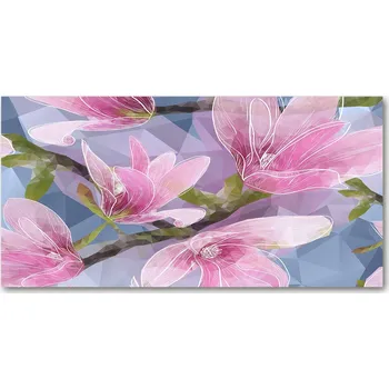 Obraz Kuchyňský panel Růžová magnolie 120x60 cm + LEPIDLO
