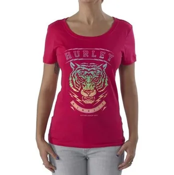 Pánské tričko Tričko Hurley BOLT PERFECT CREW Fuchsia Force velikost L