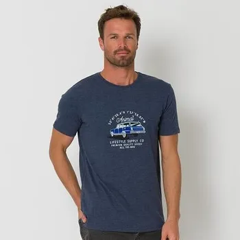 Pánské tričko Tričko Animal WOODY Indigo Blue Marl velikost L