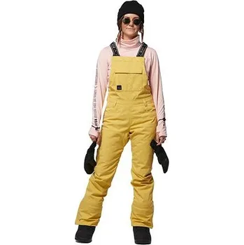 Dámské kalhoty Kalhoty Rojo SNOW DAY BIB Popcorn Ochre Pinstripe velikost S