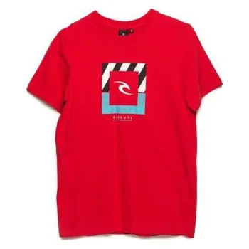 Pánská móda Tričko Rip Curl SQUARE SS TEE Baton Red velikost 16
