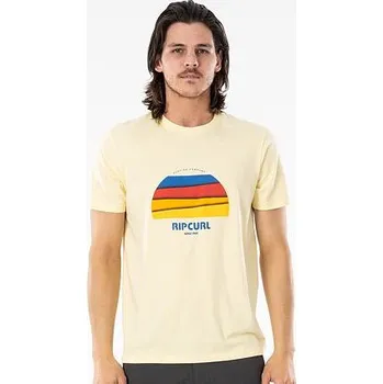 Pánské tričko Tričko Rip Curl SURF REVIVAL HEY MUMA TEE Pale Yellow velikost M