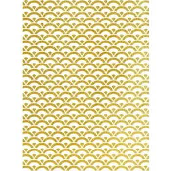 Umělecký papír Rýžový papír A3 - M013 - metalické zlaté vlnky - Cadence