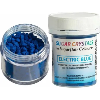 Jedlá dekorace na dort Sugarflair Cukrové krystaly SUGAR CRYSTALS Electric Blue