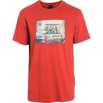 Pánské tričko Tričko Rip Curl CALIFRUTTY SS TEE Pompeian Red velikost L