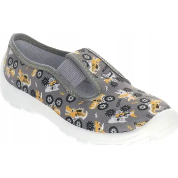 Dívčí bačkory Befado dětské papuče s gumou Šedé, velikost 30