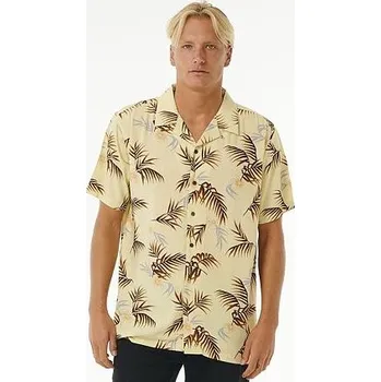 Pánská košile Košile Rip Curl SURF REVIVAL FLORAL S/S SHIRT Vintage Yellow velikost M