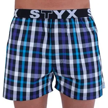 Boxerky Spodní prádlo Styx SPORT Černá/Bílá/Modrá velikost L