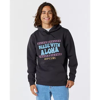 Pánská mikina Mikina Rip Curl DOWN THE LINE FP HOODED Washed Black velikost XXL