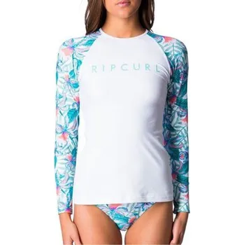 Dámské tričko Lykra Rip Curl TROPIC TRIBE RELAXED L/SL White velikost 12