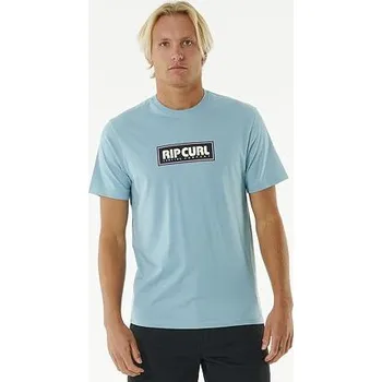 Pánské oblečení Tričko Rip Curl BIG MUMMA ICON TEE Dusty Blue velikost L