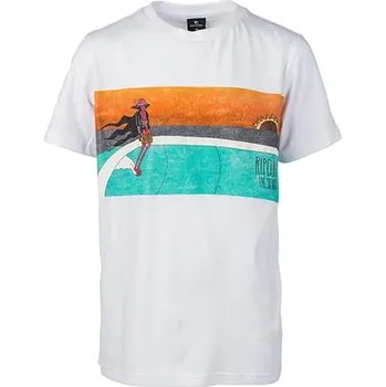 Pánské tričko Tričko Rip Curl DEAD SLED SS TEE Optical White velikost 10