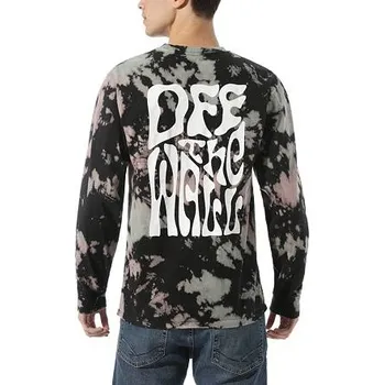 Oblečení a móda Tričko Vans WALL SLIDE TIE DYE LS Black Tie Dye velikost M