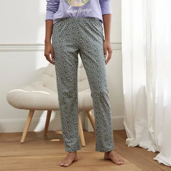 Dámské pyžamo Blancheporte Pyžamové kalhoty s potiskem Nature Sauvage šedozelneá/režná 38/40