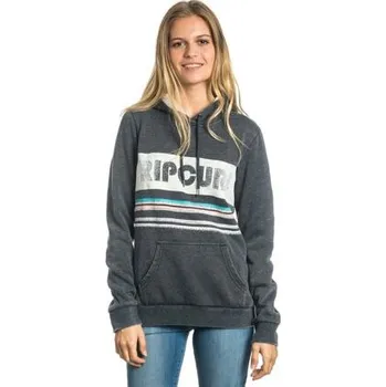 Pánské oblečení Mikina Rip Curl ACTIVE STRIPE FLEECE Black velikost XS