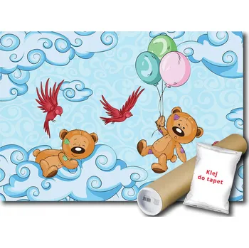 Fototapeta Fototapeta pro děti MEDVÍDCI PLYŠÁK NEBE 368x254