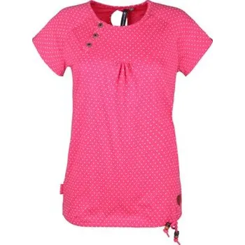 Dámské oblečení Tričko Alife and Kickin SUMMER SHIRT Fuchsia Dots velikost XS