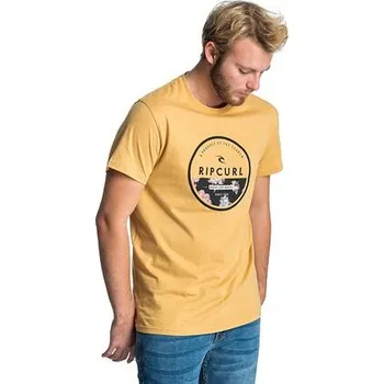 Pánské tričko Tričko Rip Curl WATERMARK S/S TEE Mustard velikost M